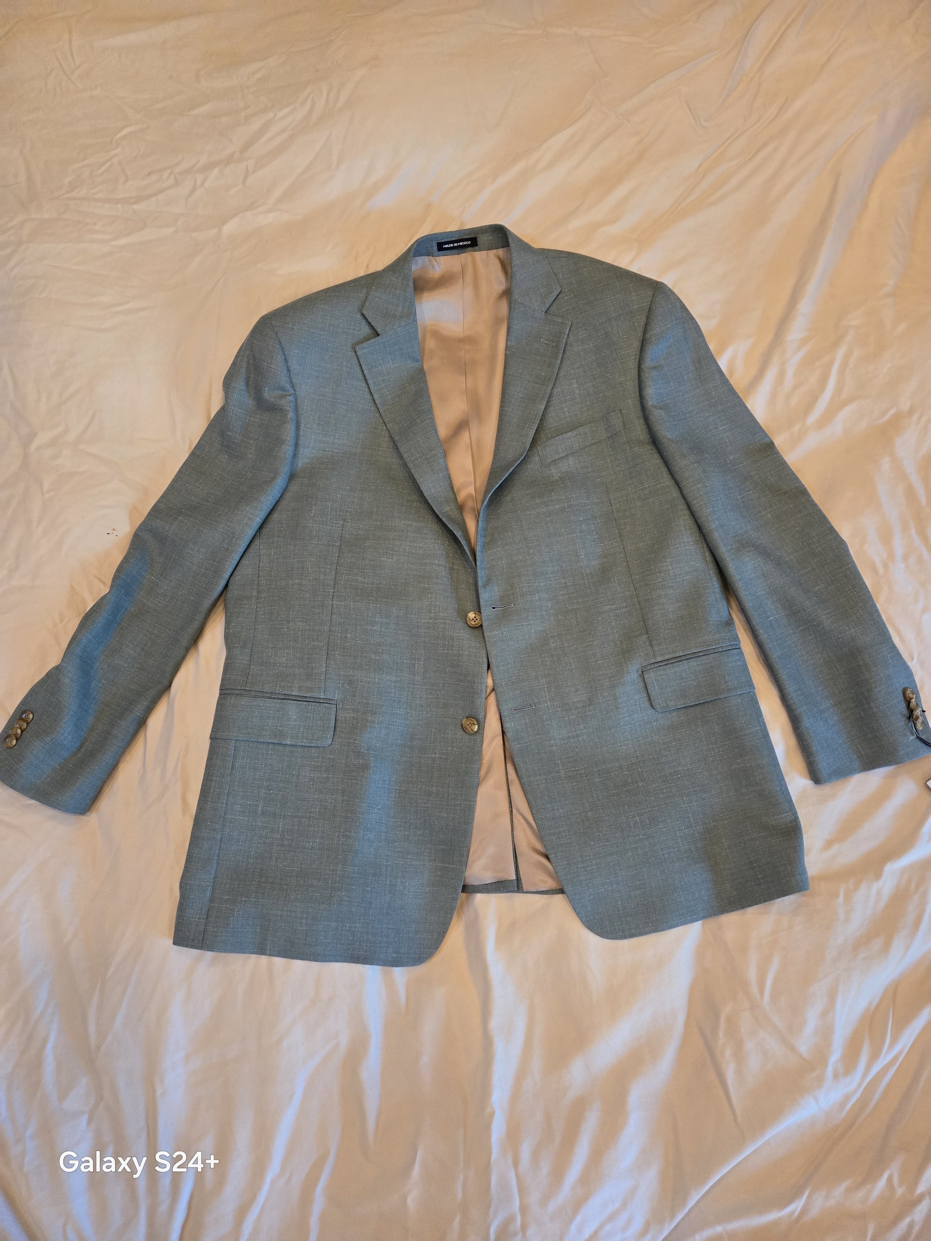 Paul Fredrick Light Gray Two-Button Sport Coat